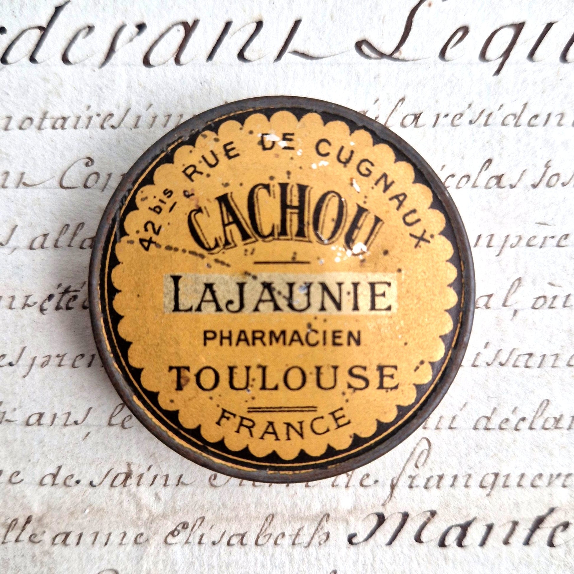 boite ancienne cachou lajaunie toulouse