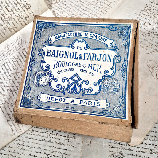 boite ancienne crayons baignol farjon