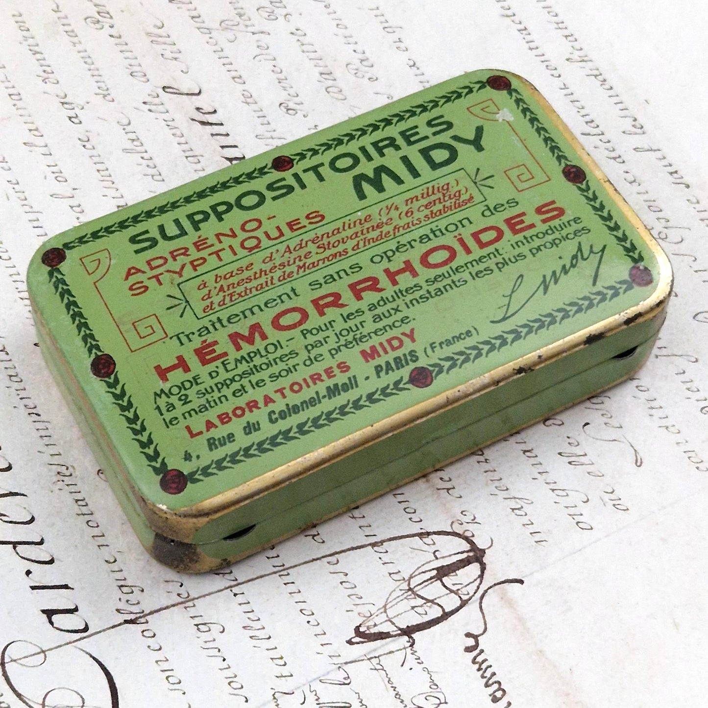 Boite  « Suppositoires hémorrhoides - MIDY »