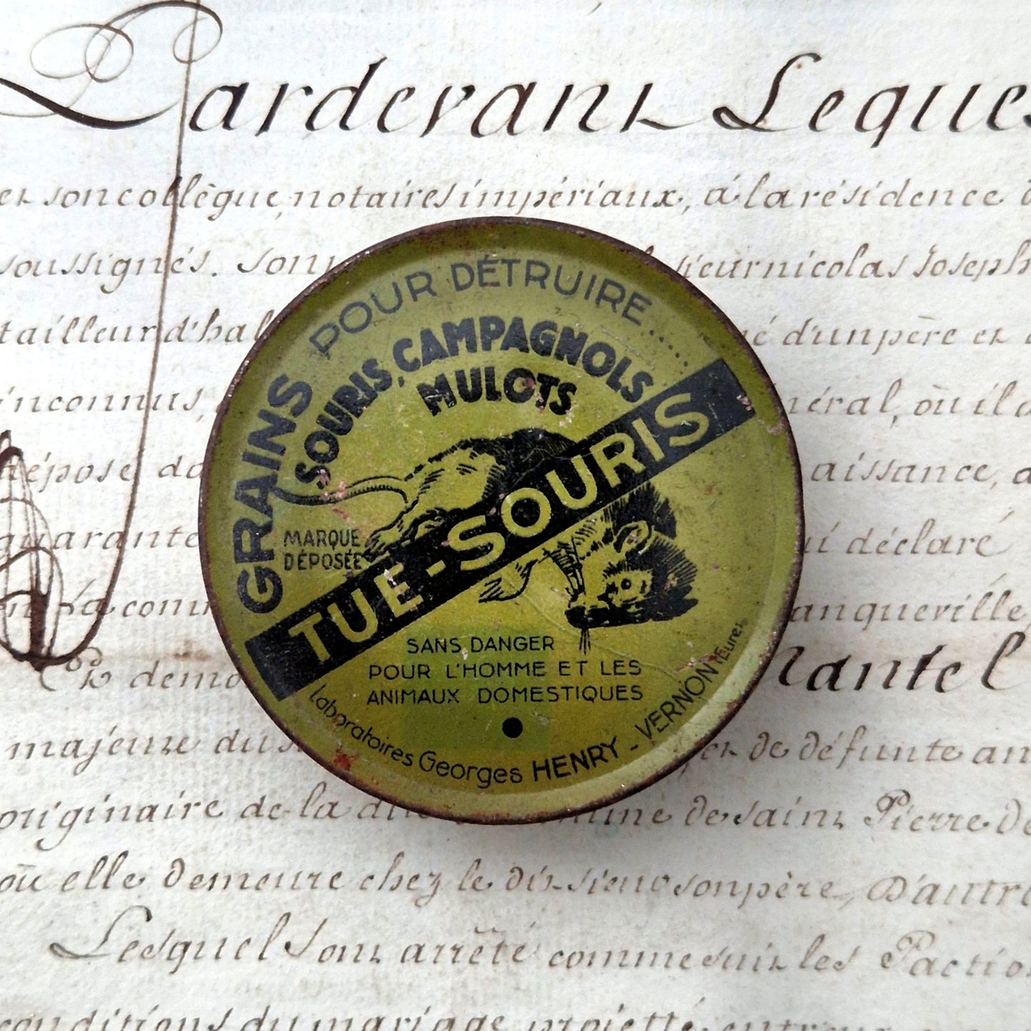 boite ancienne tue-souris henry