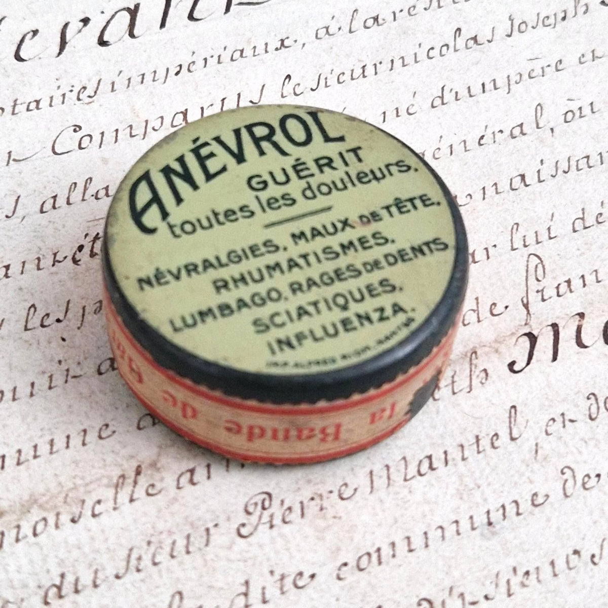 Rare sealed "Anévrol" pharmaceutical box - Circa 1900