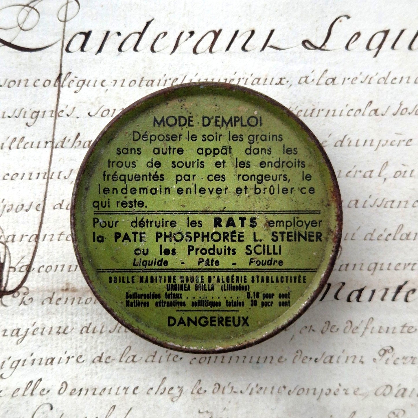 boite antique poison souris campagnols