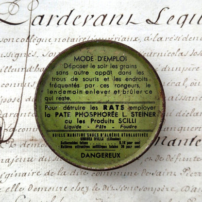 boite antique poison souris campagnols