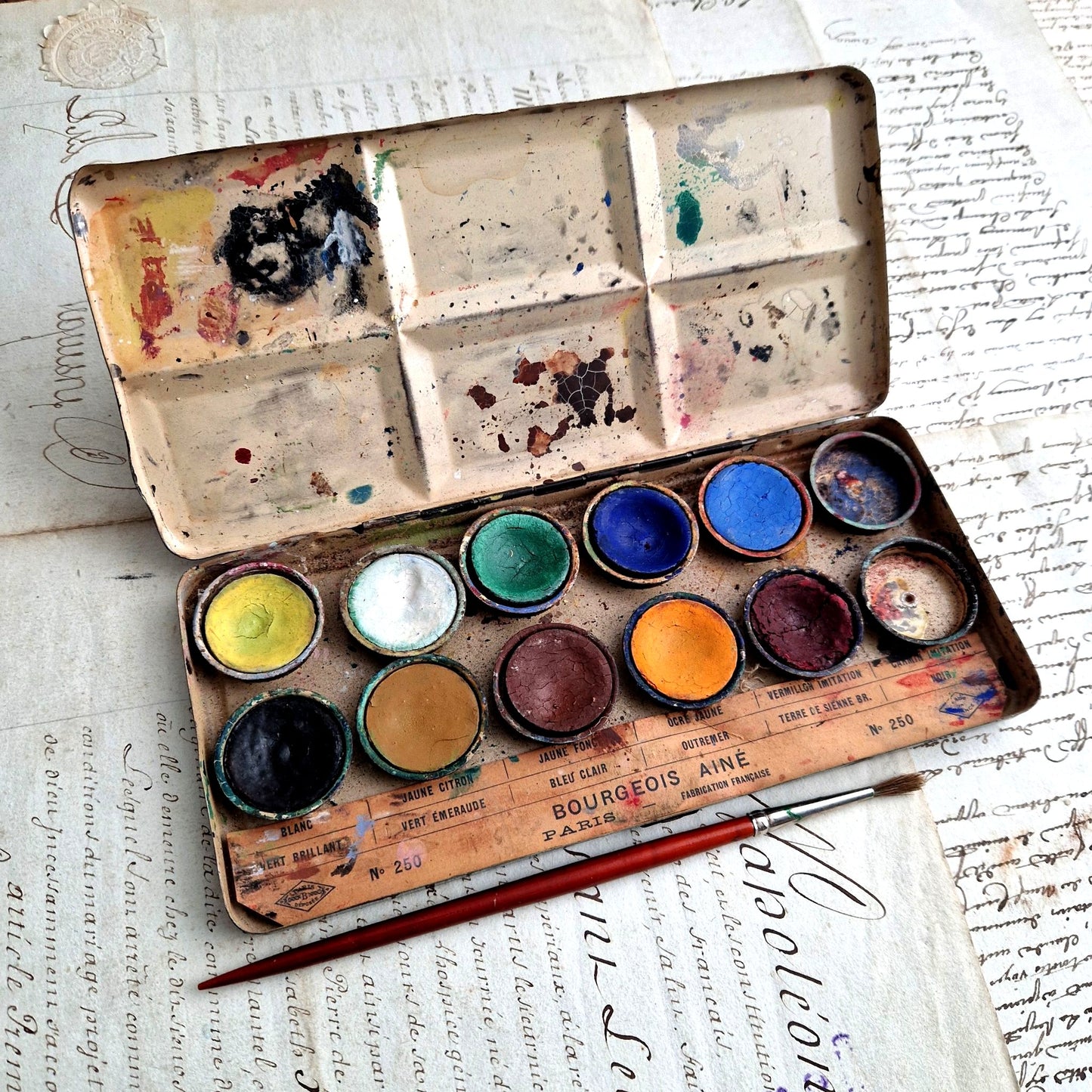 boite aquarelle ancienne bourgeois paris