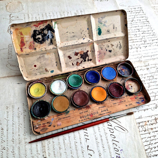 boite aquarelle ancienne bourgeois paris