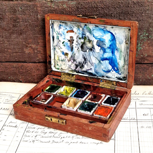 boite aquarelle ancienne pg lambertye artiste