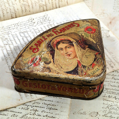 boite biscuit ancienne belle époque lithographie