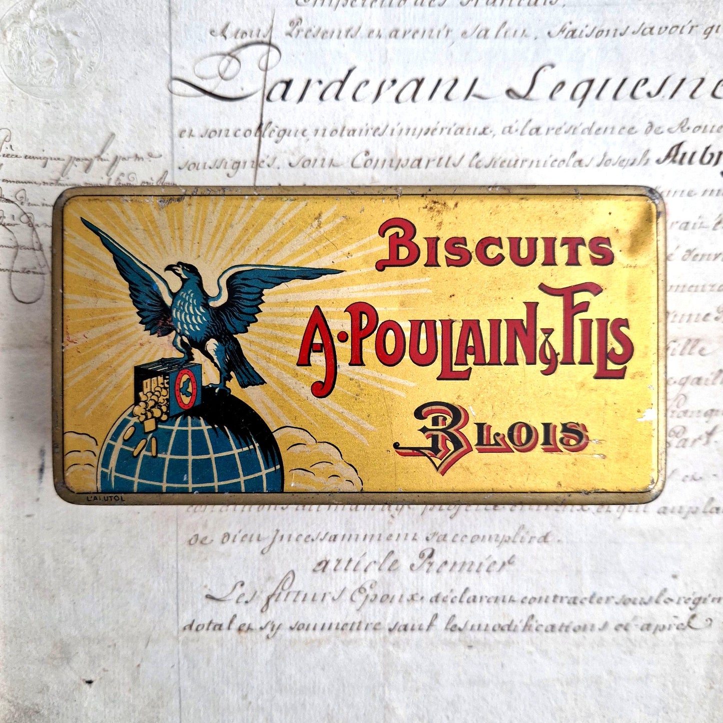 boite biscuits a poulain