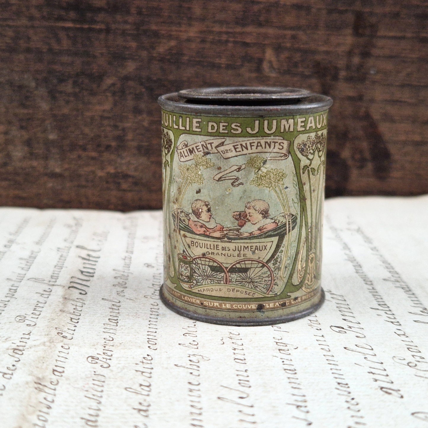 Rare Boîte « Bouillie des Jumeaux », Vers 1900