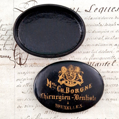 boite carton bouilli noir doré