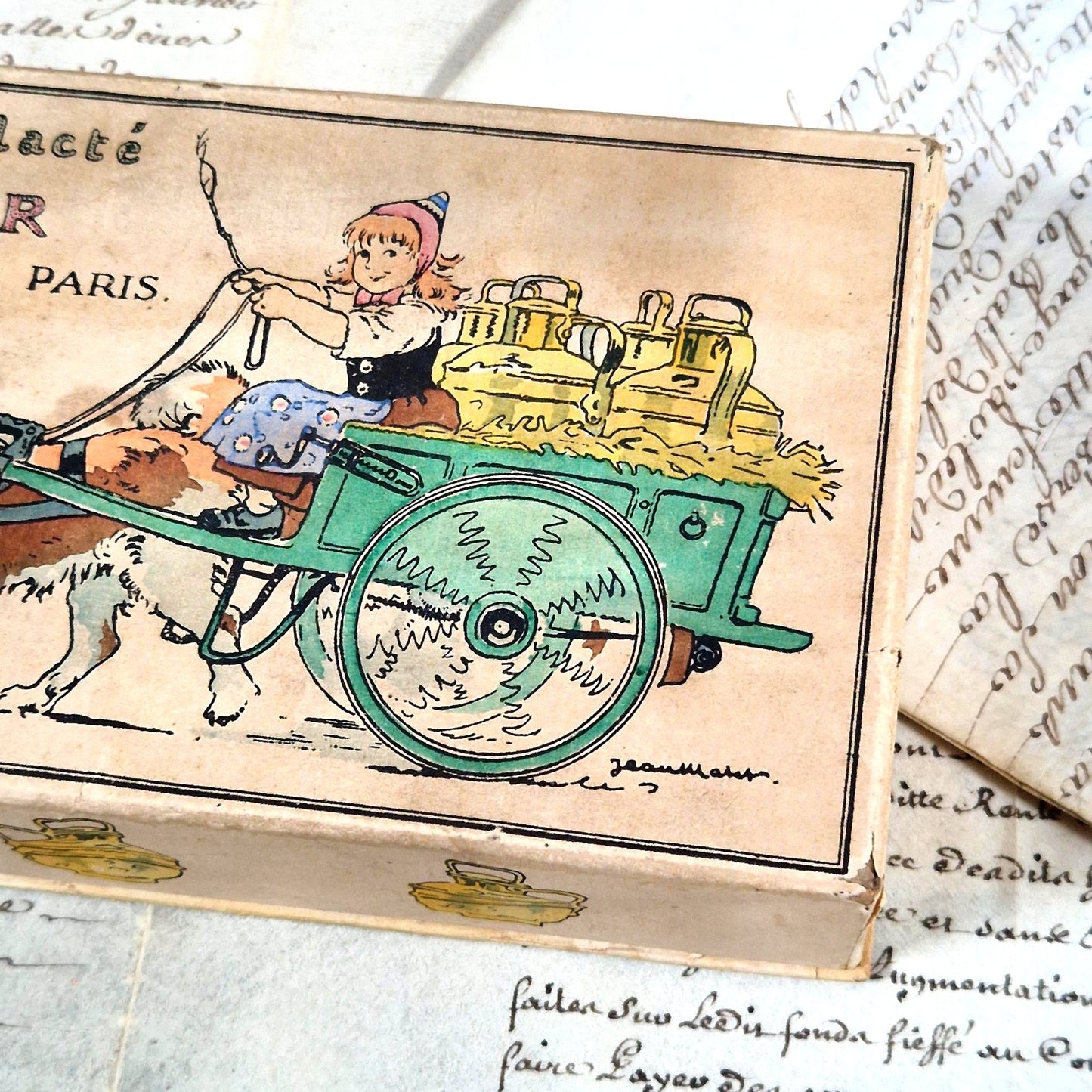 boite carton chocolat lacte ancienne