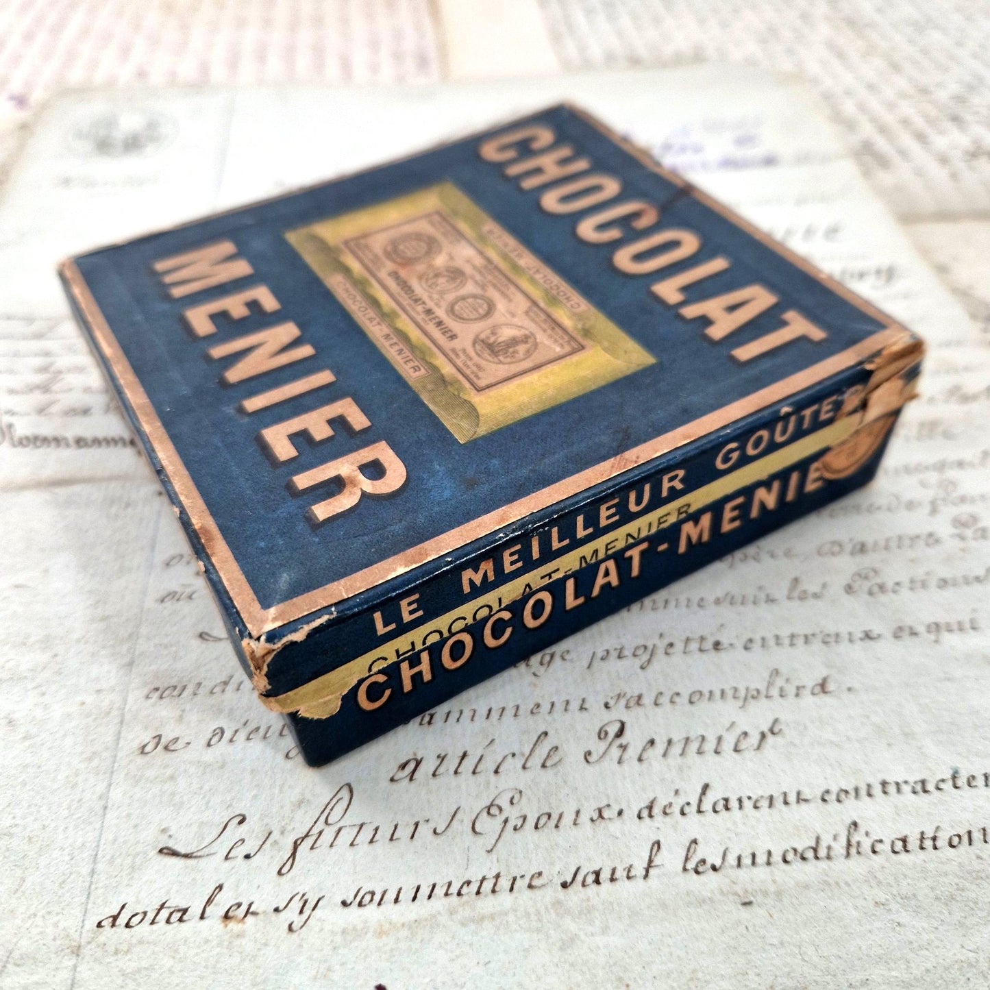 boite carton publicitaire menier 1920