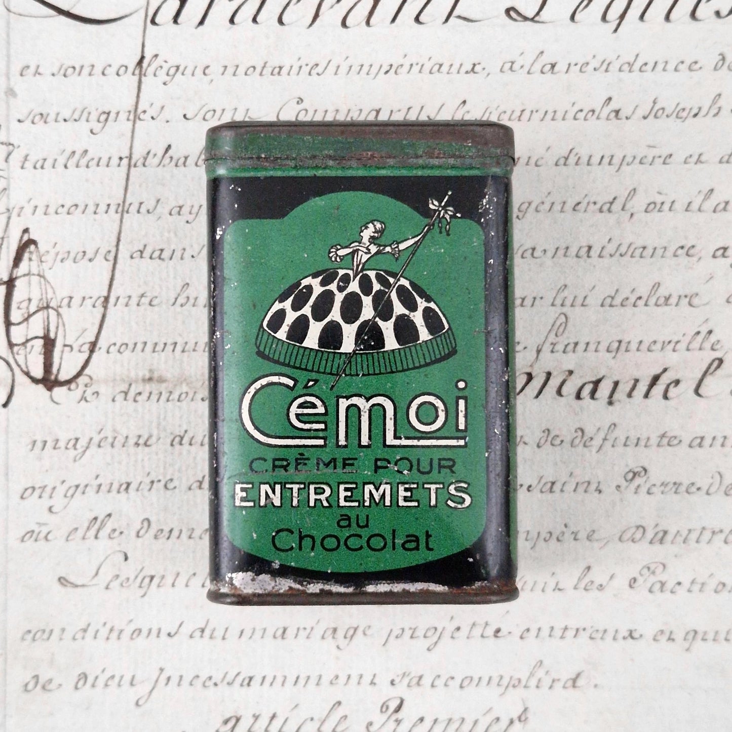 Boîte ancienne « Cémoi – Crème entremets au chocolat »
