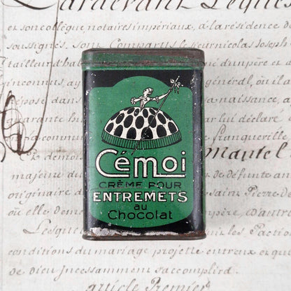 Boîte ancienne « Cémoi – Crème entremets au chocolat »