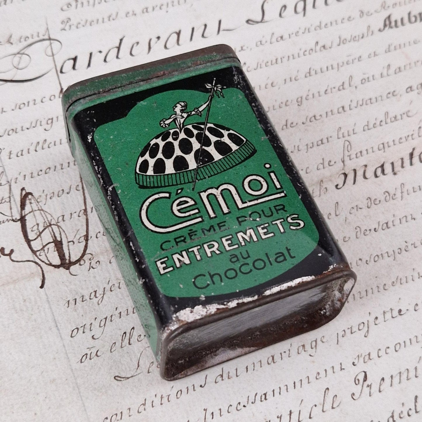 Boîte ancienne « Cémoi – Crème entremets au chocolat »