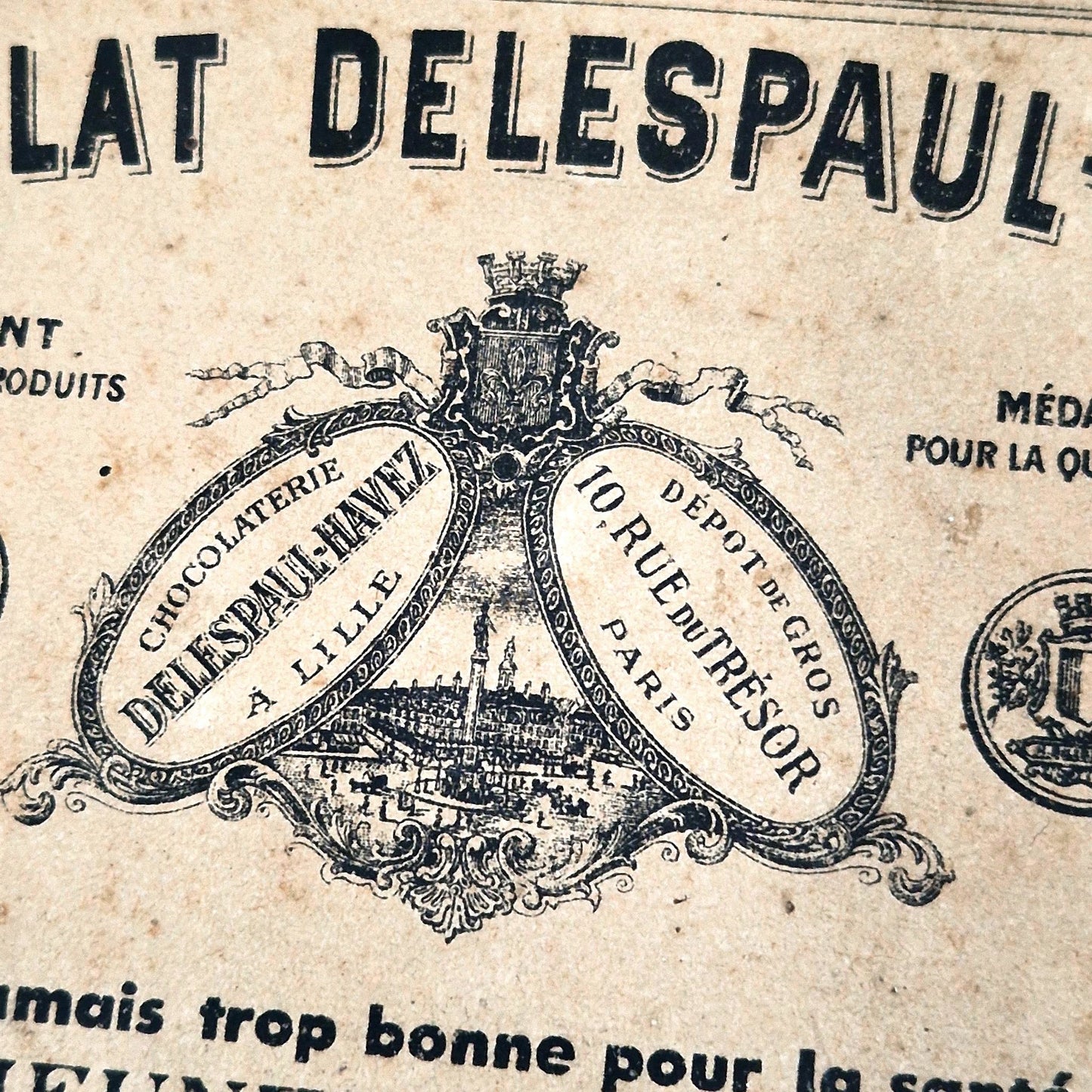 boite chocolaterie ancienne dejeuner extra fin