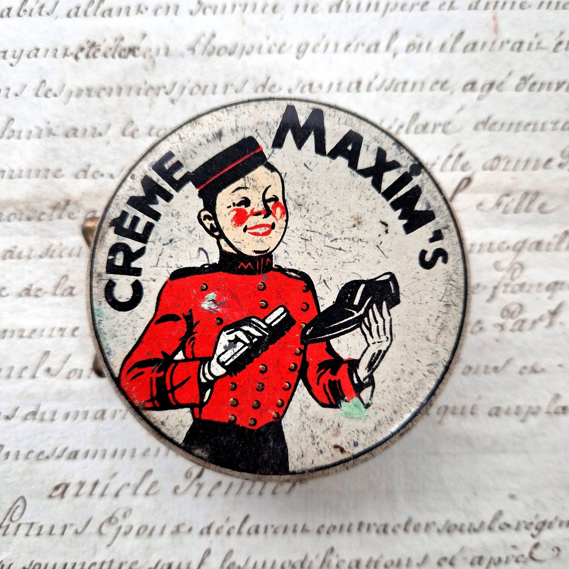 boite cirage ancienne creme maxims