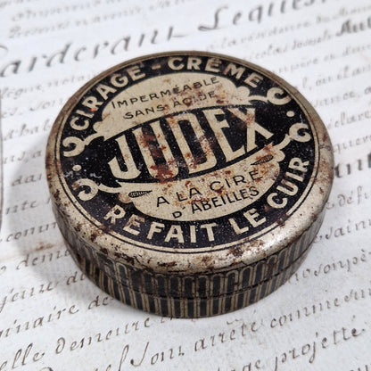 Boîte en tôle lithographiée « Cirage Crème JUDEX »
