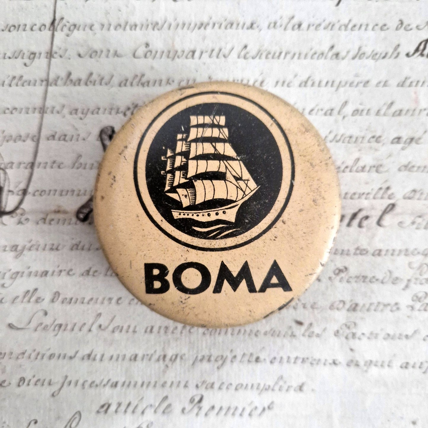 boite cirage boma navire ancienne