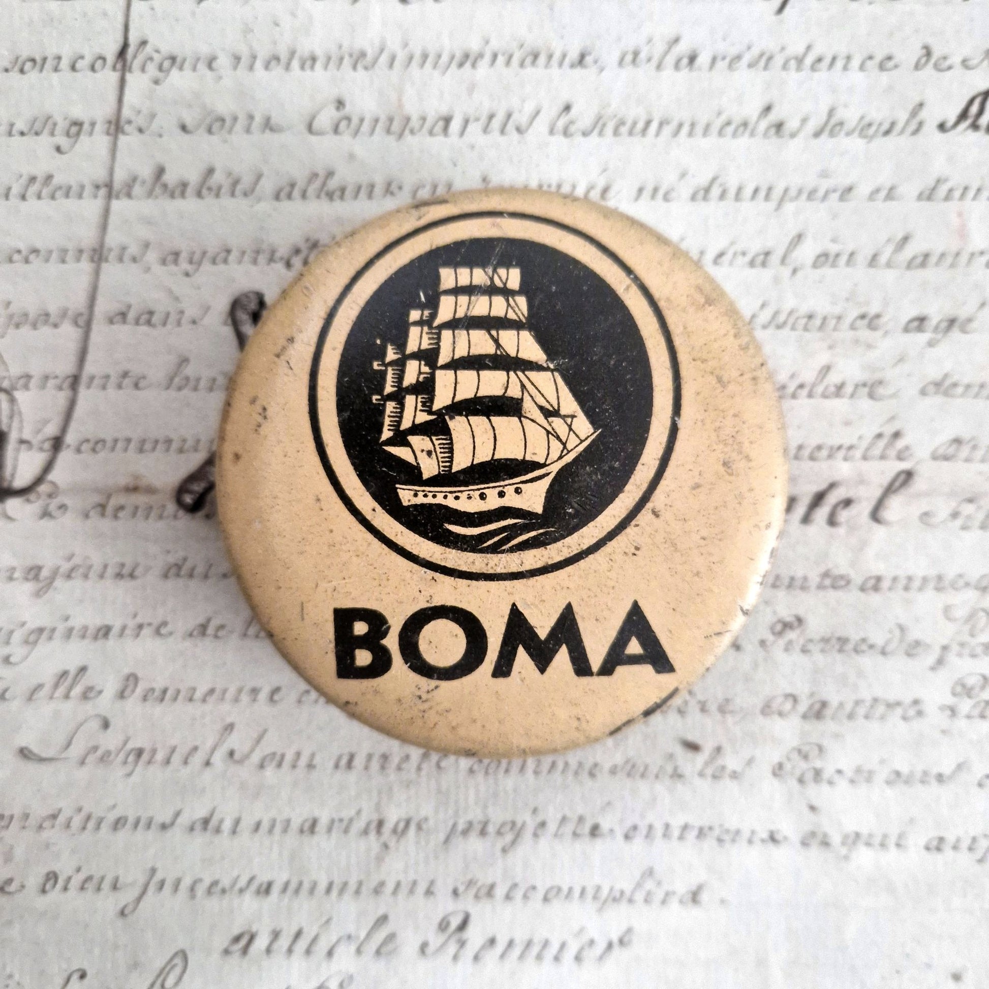 boite cirage boma navire ancienne