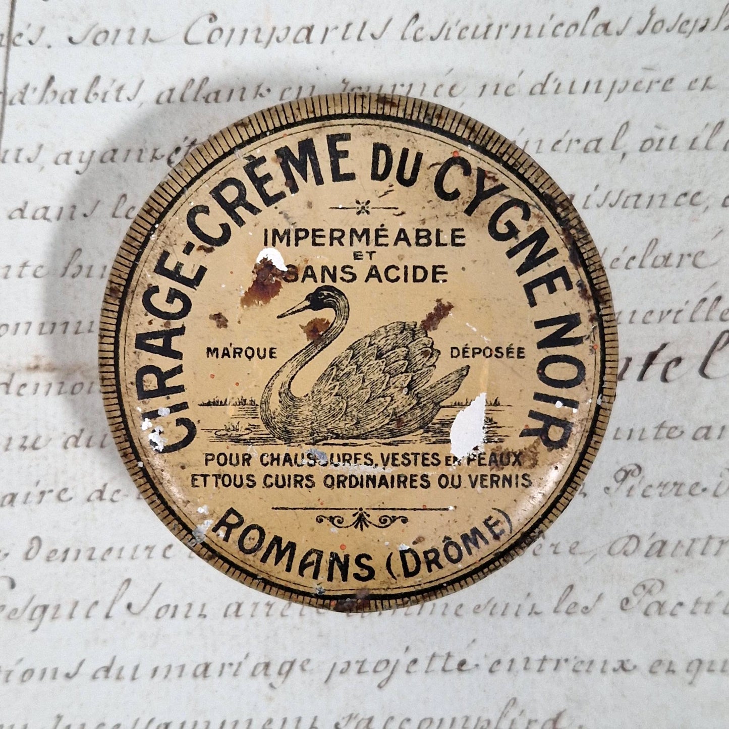 Boîte de cirage « Cygne Noir », Vers 1920