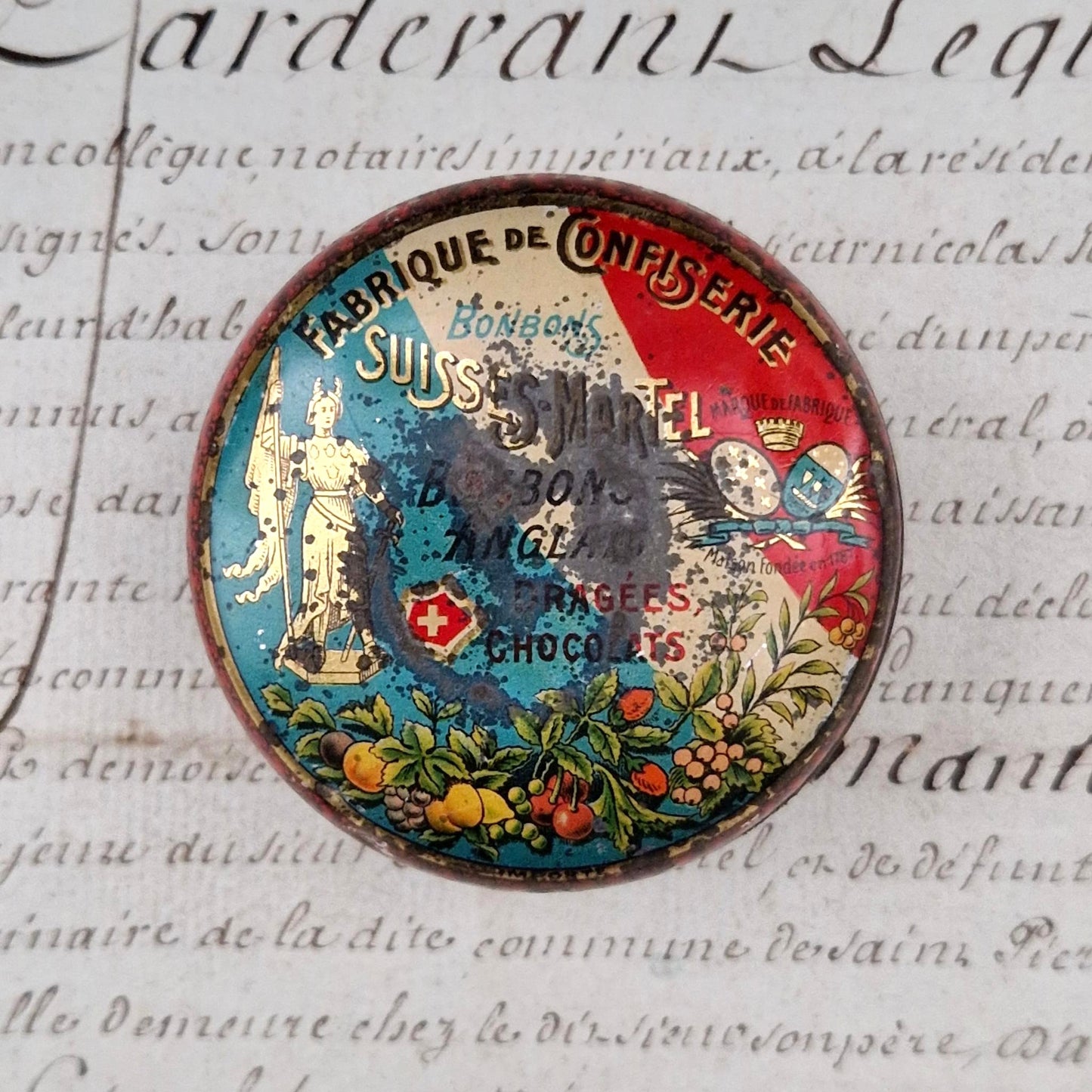 Rare box of "Martel Swiss Confectionery and Sweets"