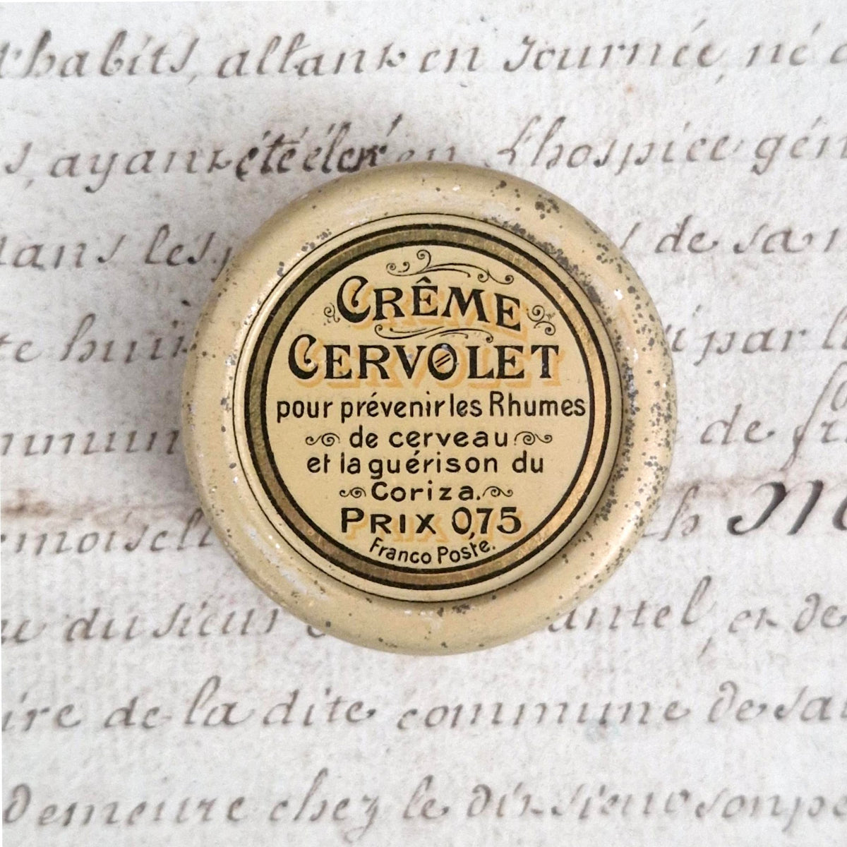 Boîte pharmaceutique ancienne « Crème Cervollet »