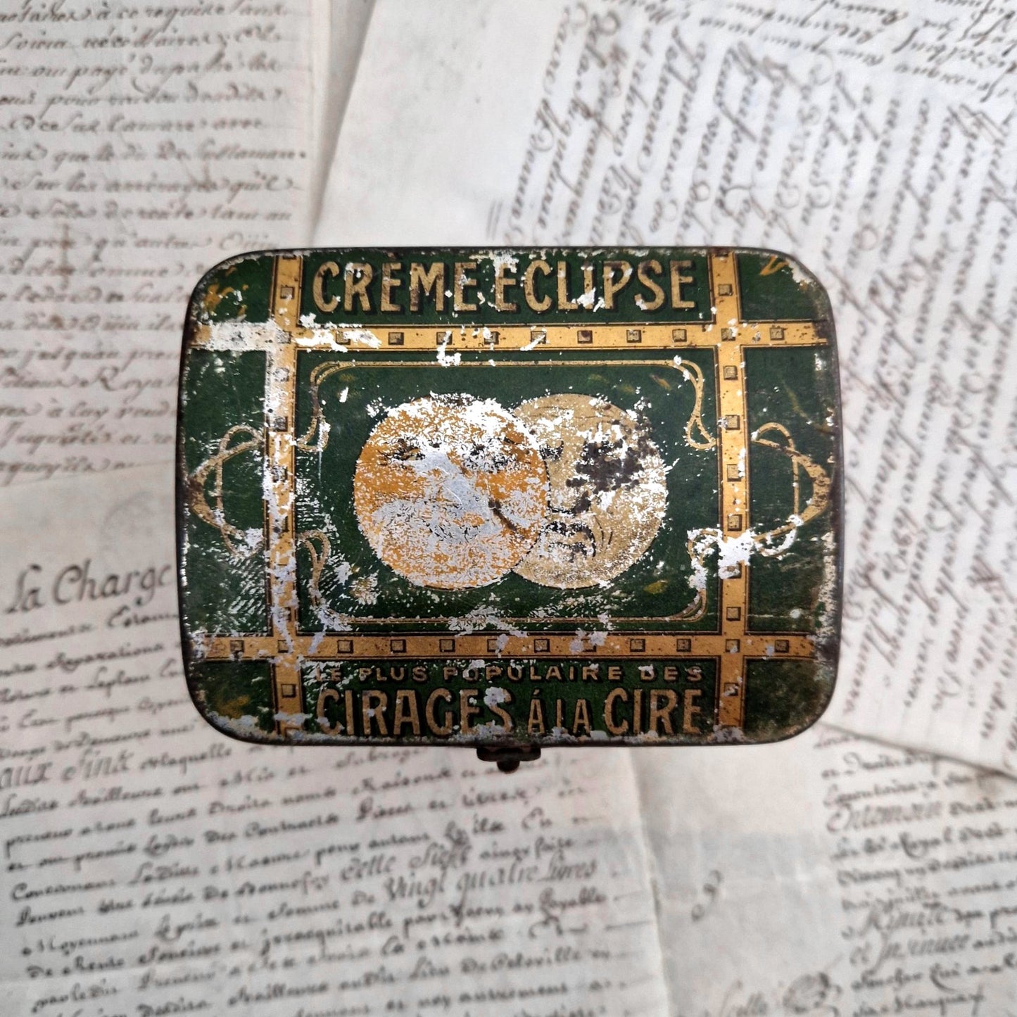 boite creme eclipse cirage ancienne valise