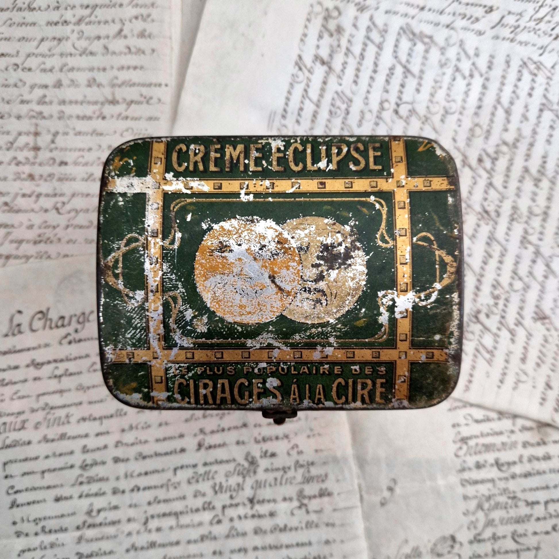 boite creme eclipse cirage ancienne valise