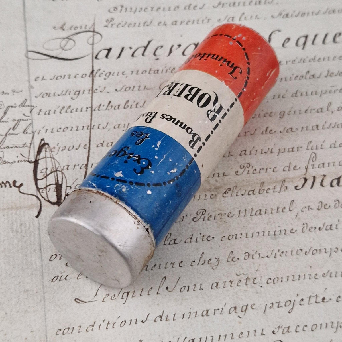 Lithographed tin box "Roberjark Pastilles"