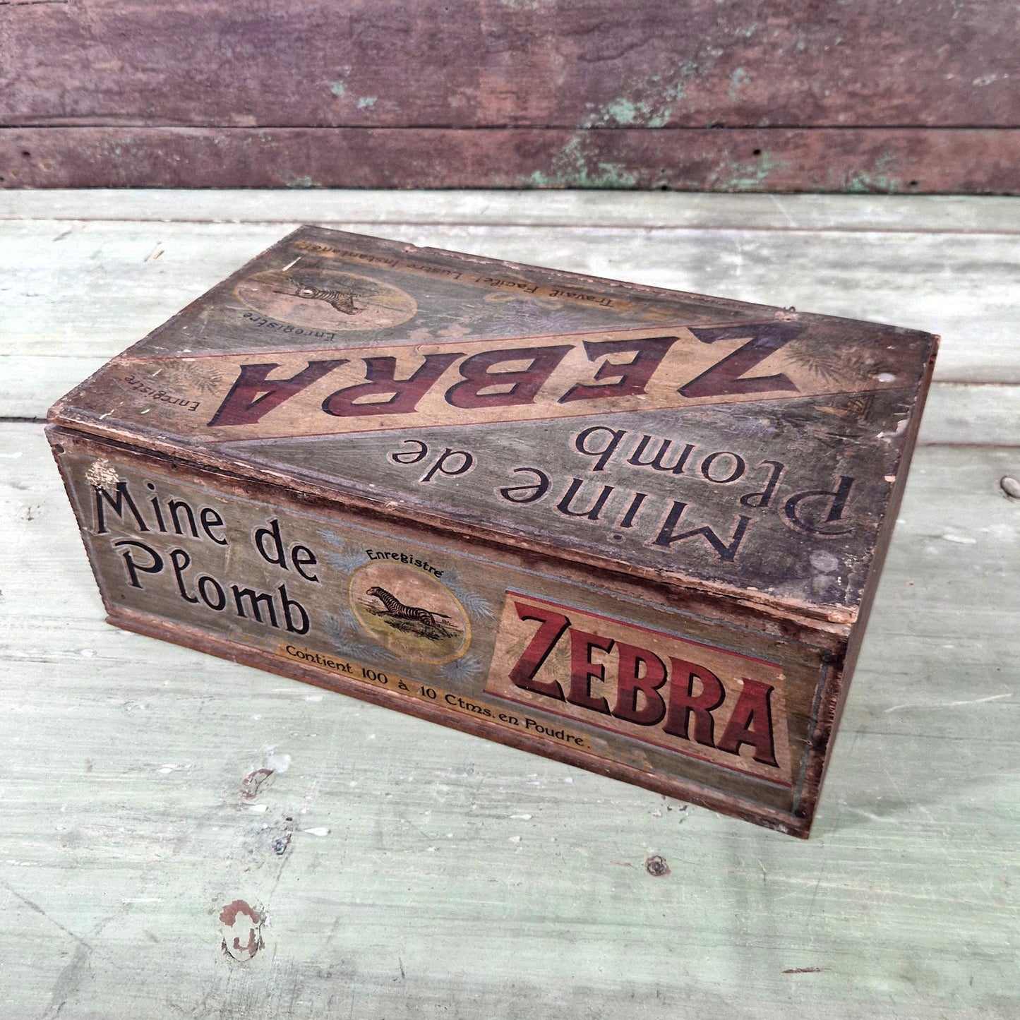 boite décorative papeterie publicite vintage