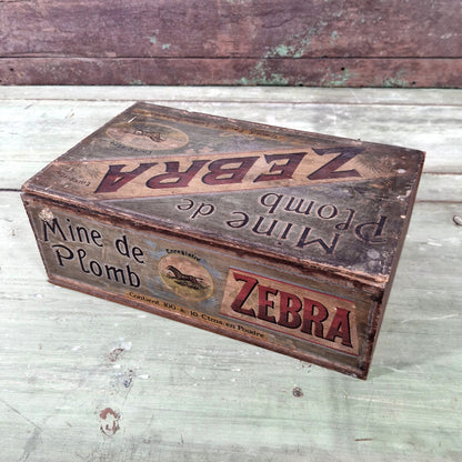 boite décorative papeterie publicite vintage