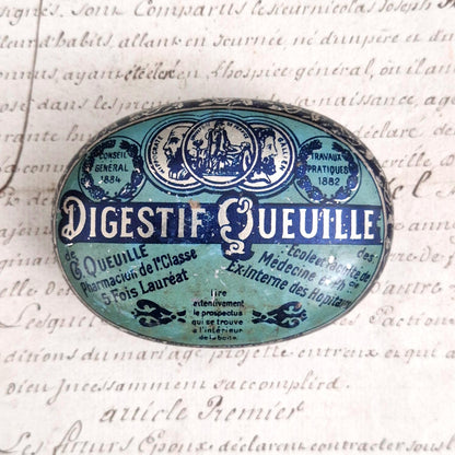 Rare boite digestive ancienne « Digestif Queuille », Vers 1900