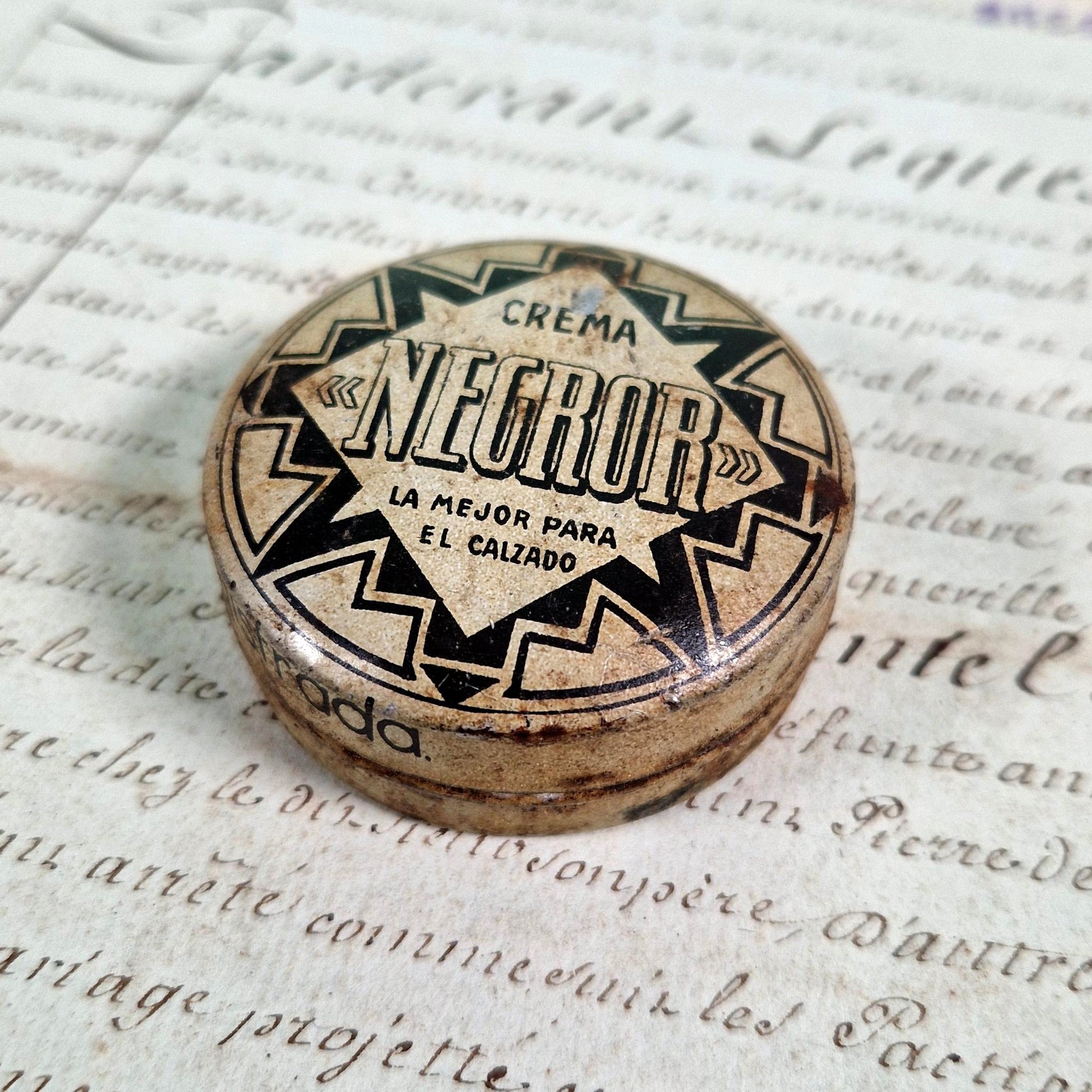 boite fer lithographie art deco 1920