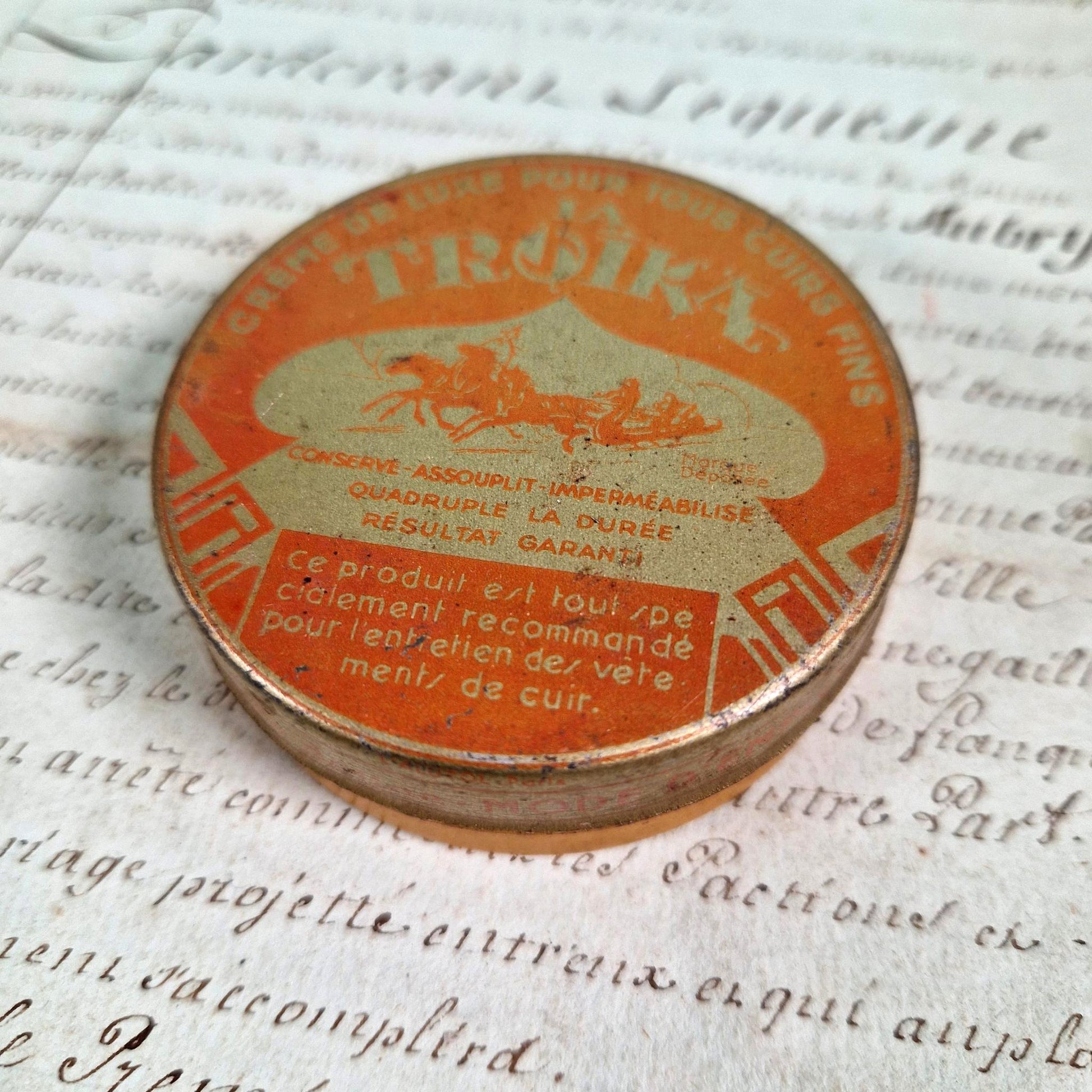 boite fer lithographie cirage francais