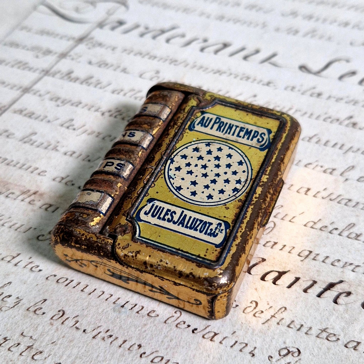 boite fer lithographie grands magasins paris