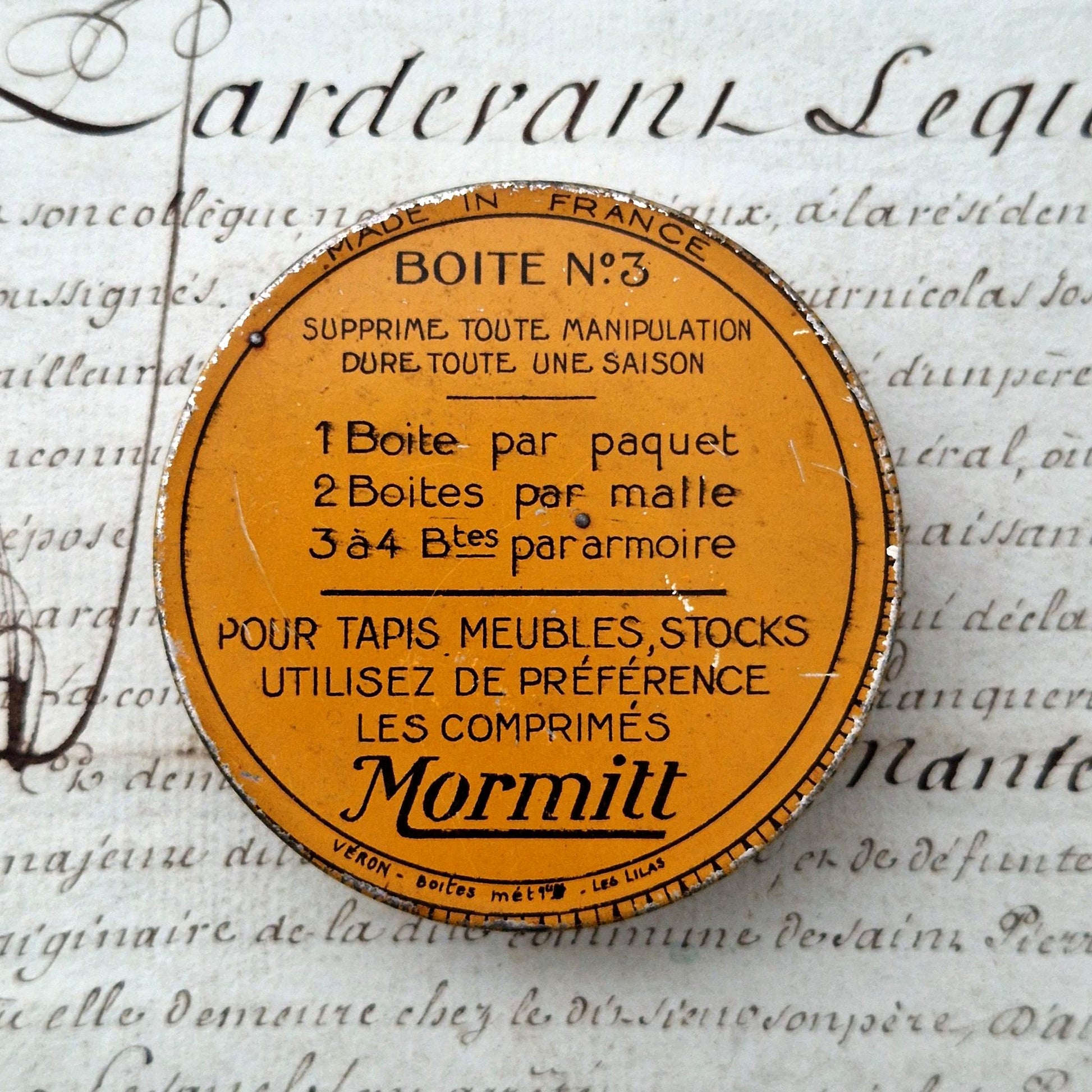 boite en fer lithographié insecticide