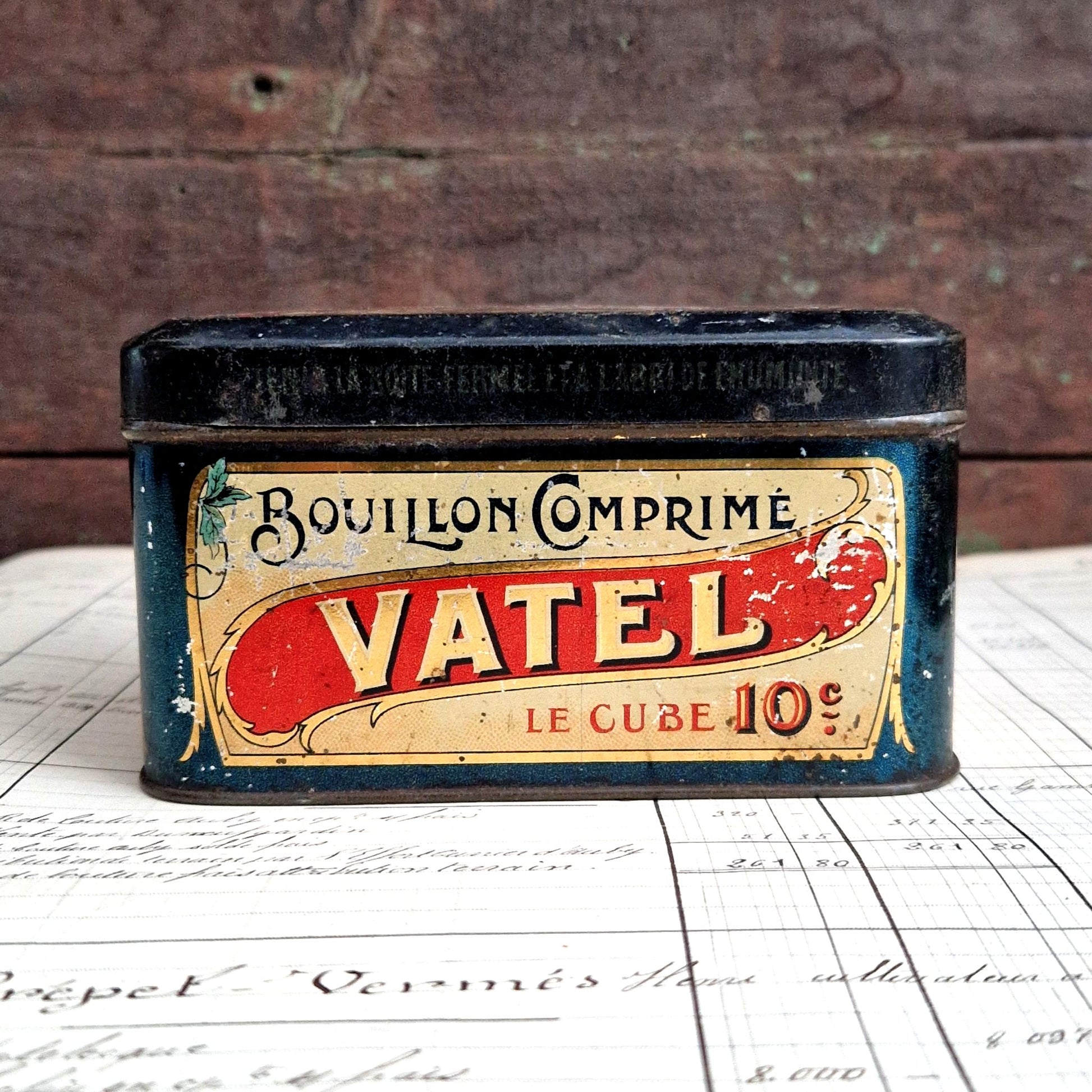 boite francaise rétro vatel bouillon comprimé