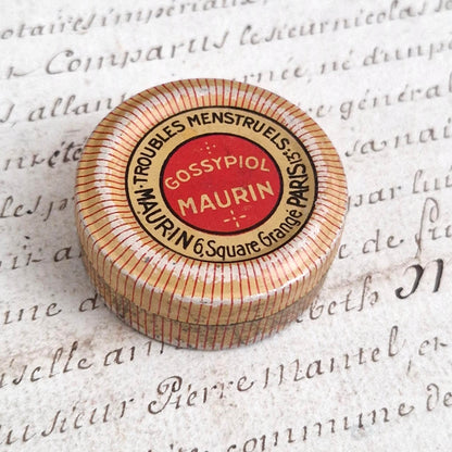"Gossypiol Maurin" box - Menstrual disorders, circa 1900