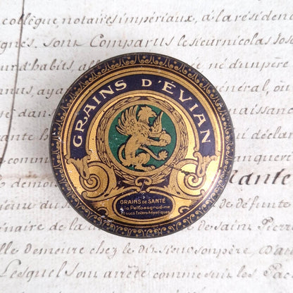 Boîte pharmaceutique « Grains d’Évian » - Début XXe