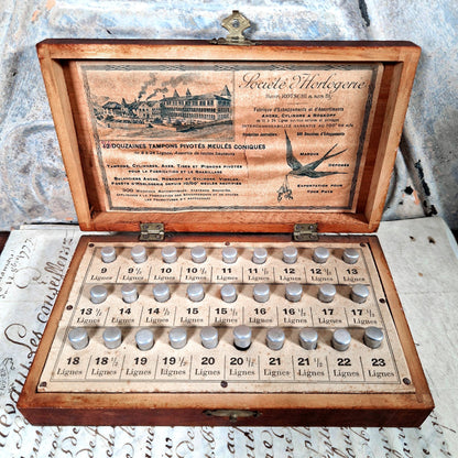 boite horlogerie tubes lignes ancienne