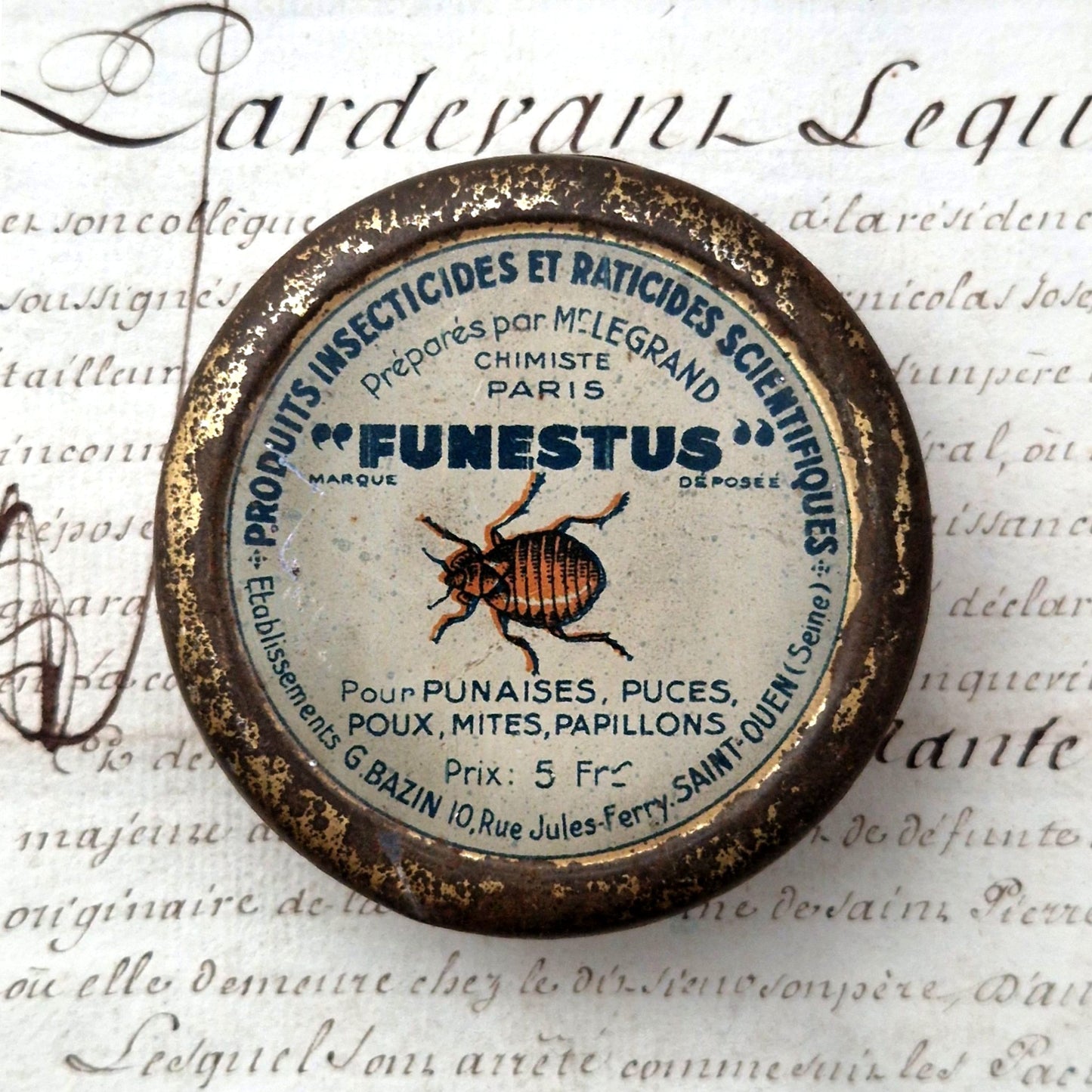 boite insecticide ancienne funestus