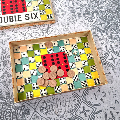 boite jeu double six vintage
