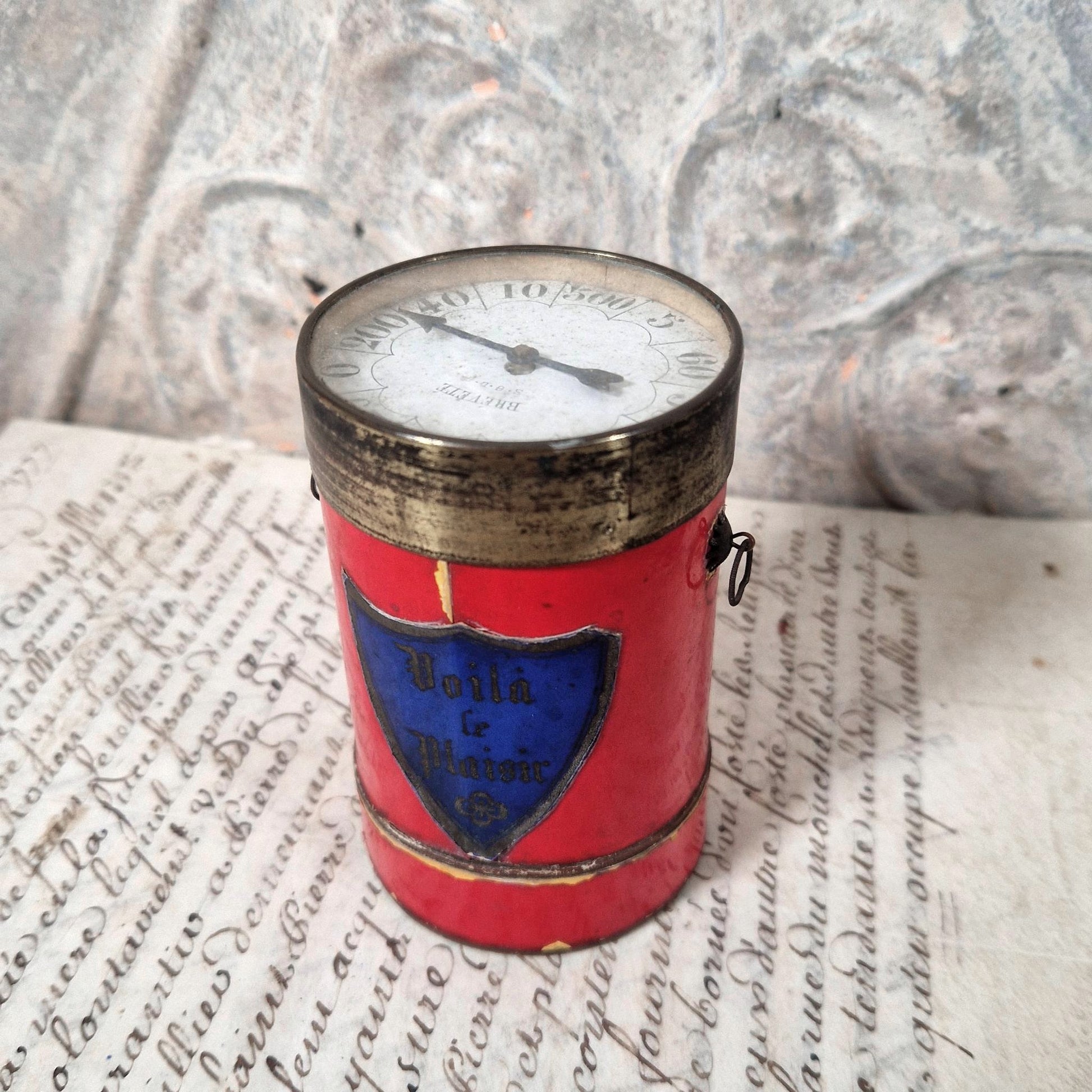 boite jeu forain belle epoque rouge bleu