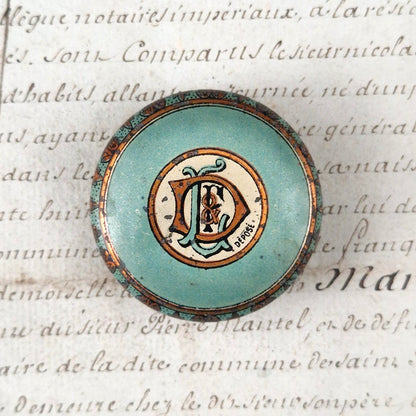 Jolie Boîte publicitaire monogramée - Vers 1900