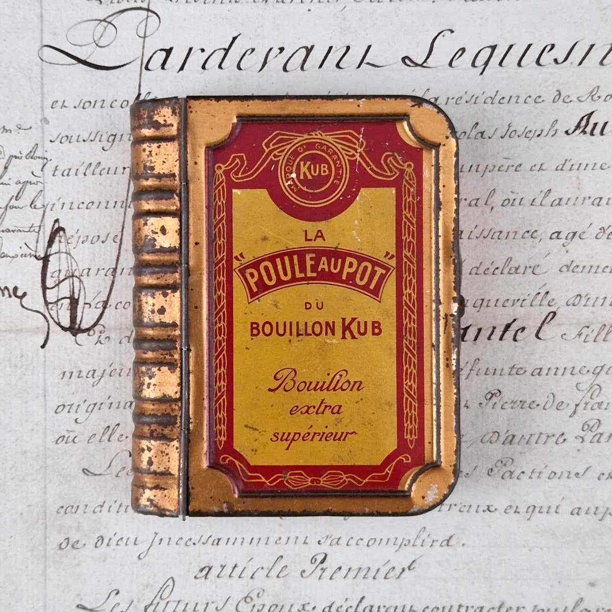 Vintage book box "Bouillon KUB - La poule au pot"