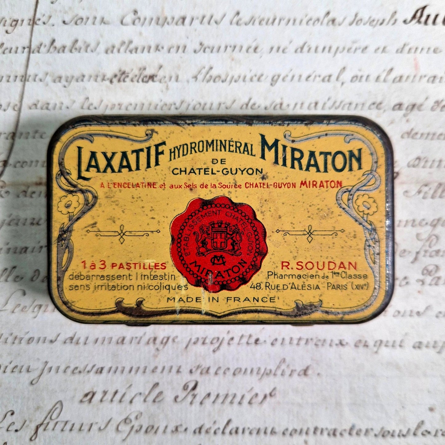 boite laxatif miraton chatel guyon