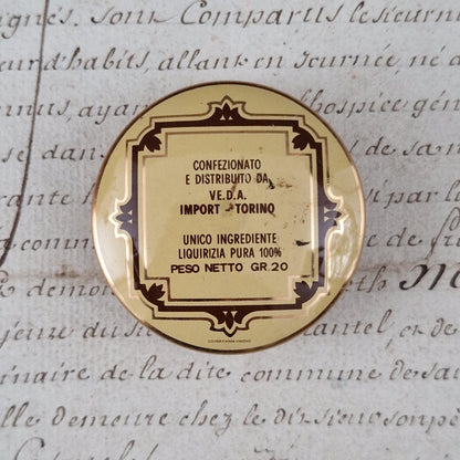 Boîte ancienne « Liquirizia Pura – Firenze Il Bargello »