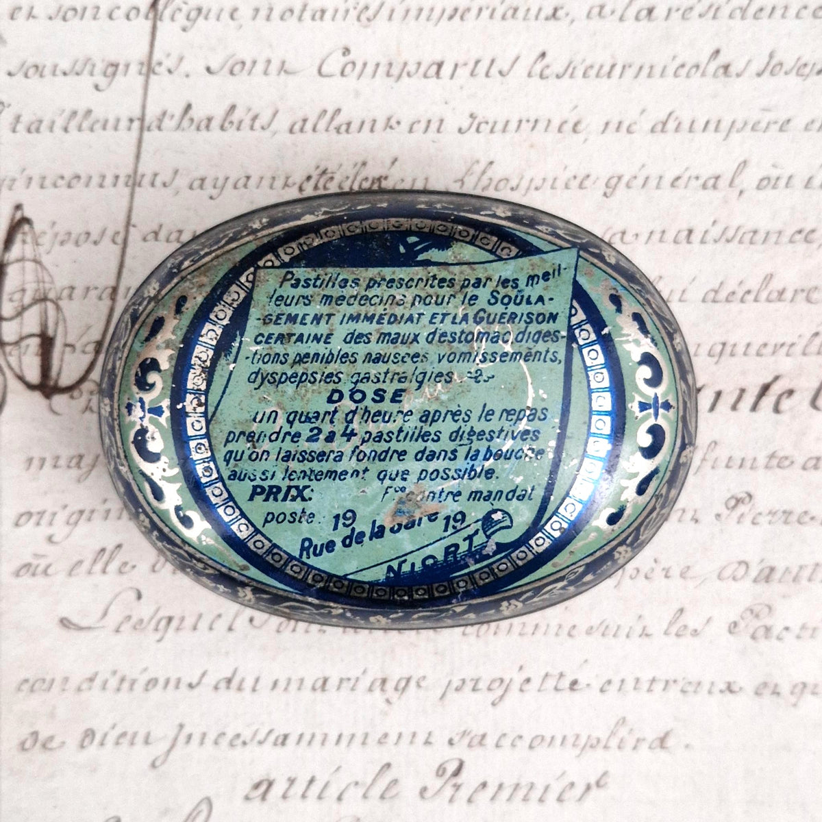 Rare boite digestive ancienne « Digestif Queuille », Vers 1900