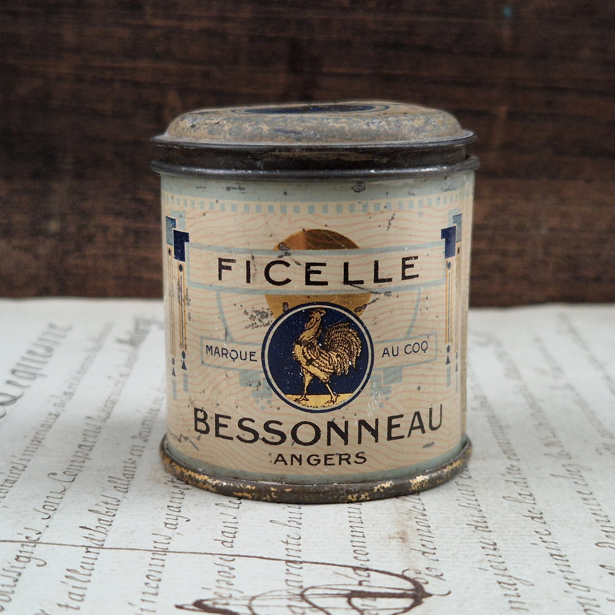 Boîte ancienne « Ficelle au coq Bessonneaud », Angers